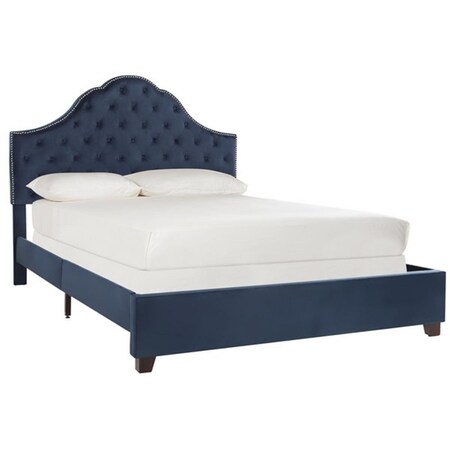 Safavieh 58.25 x 82.8 x 58.5 in. Beckham Bed, Navy - Full Size FOX6273B-F